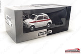 WHITE BOX 124182 - 1:24 - FIAT 500 1965 livrea bianca e fasce rosse
