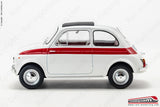 WHITE BOX 124182 - 1:24 - FIAT 500 1965 livrea bianca e fasce rosse