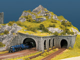 NOCH 58248 - H0 1:87 - Portale galleria tunnel in pietra per binario doppio 23,5 x 13 cm