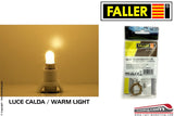 FALLER 180660 - Portalampada + lampada LED 12-16V AC/DC a luce CALDA per diorami