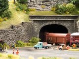 NOCH 58062 - H0 1:87 - Portale galleria tunnel in pietra per binario doppio 22 x 13 cm