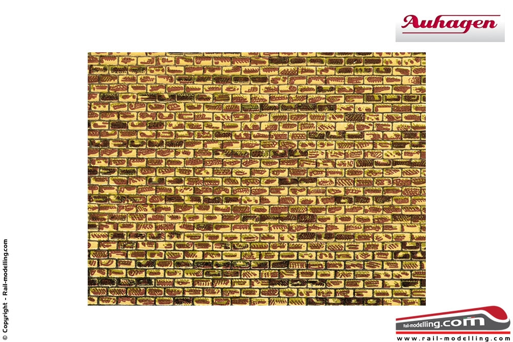 AUHAGEN 50501 - H0 1:87 - Cartoncino a trama muro mattoni calcarei 220 x 100 mm