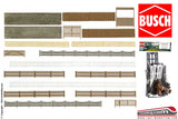 BUSCH 6017 - H0 1:87 - Set Recinzioni assortite oltre 200 cm di vari modelli e colori