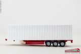 HERPA 075985 - H0 1:87 - Semirimorchio a 3 assi con container 40'' bianco