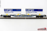 ROCO 77341B - H0 1:87 - Carro merci pianale SBB CFF FFS tipo Sgnss con container Ep. VI