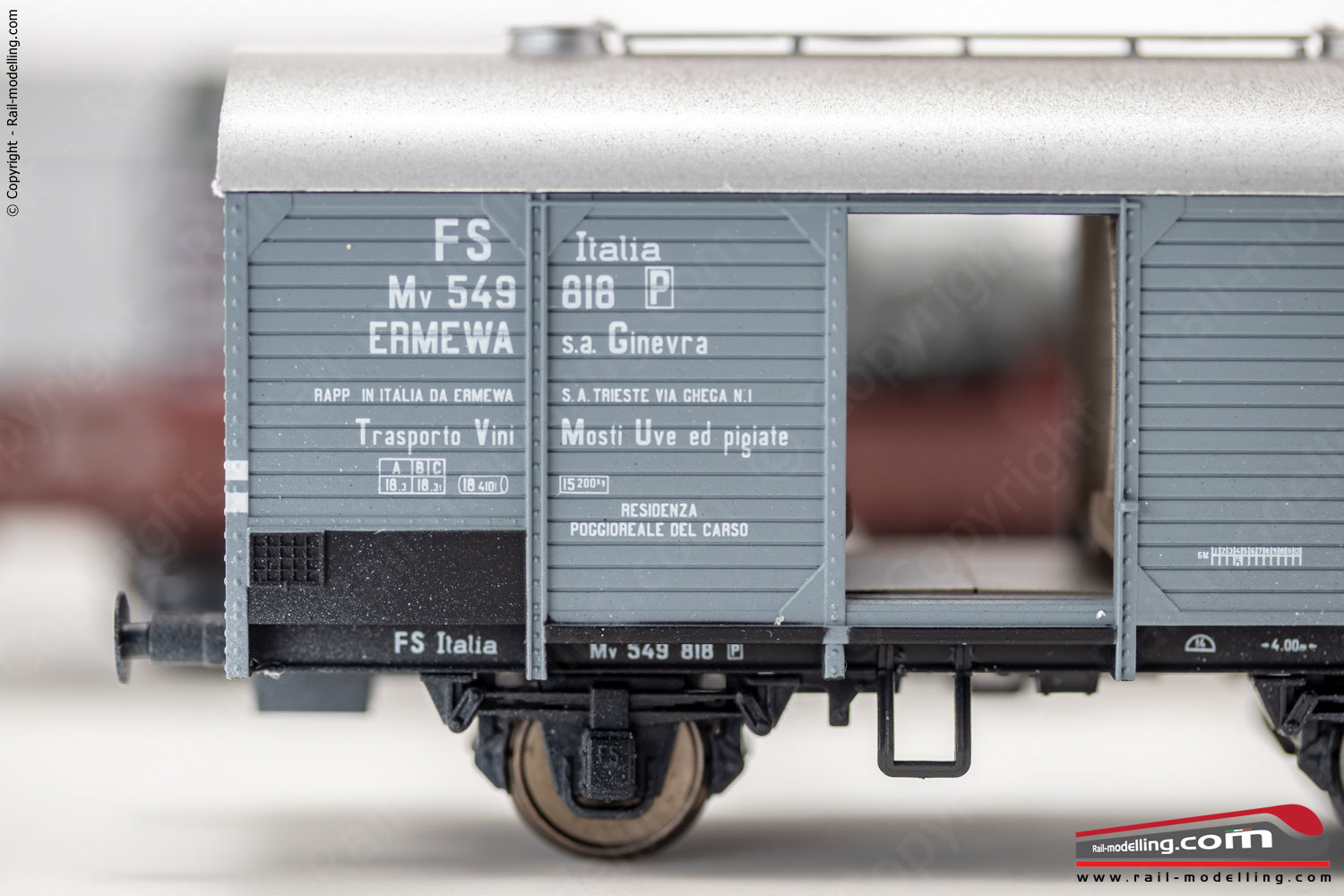 ACME 45120 - H0 1:87 - Set 4 carri merce FS di tipo F, Cinzano, Ermewa e P con carico Ep.: III
