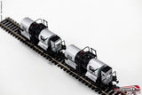 BLACKSTAR BS00061 AB - H0 1:87 - Set 2 Carri cisterna FS AGIP trasporto olii e benzina con garitta  Ep. III