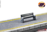 MF F013A - H0 1:87 - Set 3 panchine logo Trenitalia sulle fiancate, seduta grigia Ep. V