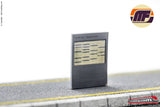 MF F006/B - H0 1:87 - 3 Pannelli orario stazione ferroviaria FS versione a base coperta Ep. V/VI
