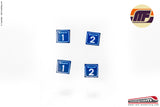 MF F005/B - H0 1:87 - Set 4 insegne numerazione binari 1 e 2 con scritta “Binario” Ep. IV