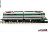 RIVAROSSI HR2869 - H0 1:87 - Locomotiva elettrica FS E.646.177 verde/grigio con modanature dep. Roma S.L. Ep. IV