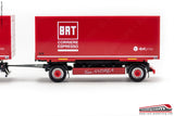 HERPA 950381 - H0 1:87 - Camion Iveco S-Way cassone + rimorchio rosso BRT