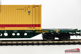 RIVAROSSI HR6575 - H0 1:87 - Carro CEMAT intermodale porta container "DHL" tipo Sgnss Ep. V-VI