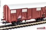 RIVAROSSI HR6507 - H0 1:87 - Set 2 carri merce chiuso FS Ghs Ep. IV-V