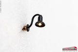 RAIL-MOD RM917 - H0 1:87 - Lampione nero a collo curvo con micro led luce calda