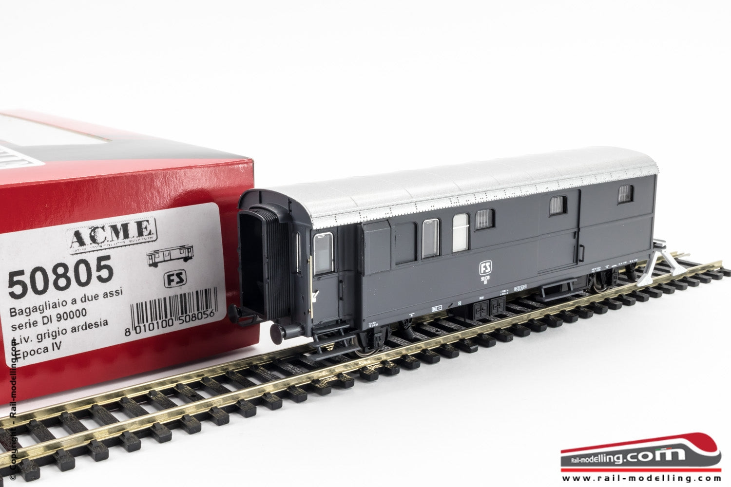 ACME 50805 - H0 1:87 - Carro merci bagagliaio 2 assi FS Di 90000 livrea aredesia
