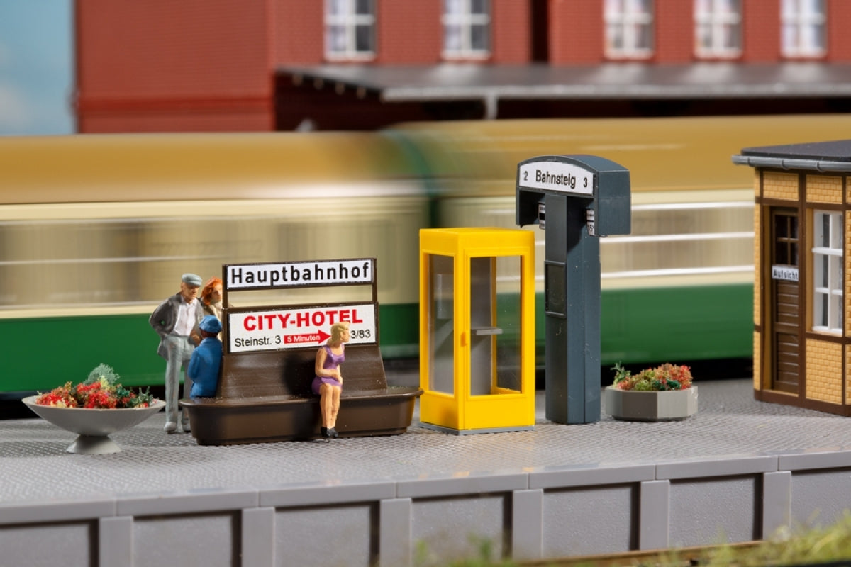 AUHAGEN 11452 - H0 1:87 - Accessori e arredo per banchina stazione ferroviaria