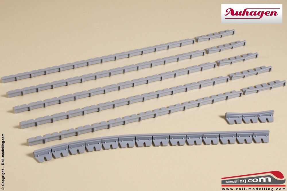 AUHAGEN 41201 - H0 1:87 - Bordo marciapiede stazione modellabile 6 listelli da 241 x 7 mm