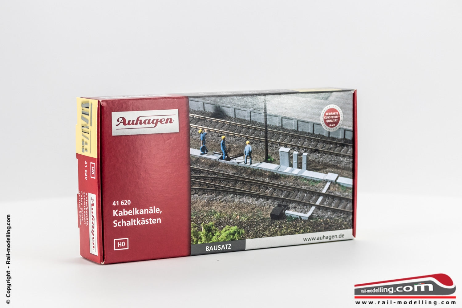 AUHAGEN 41620 - H0 1:87 - Set canaline e cassette derivazione elettriche per stazioni ferroviarie