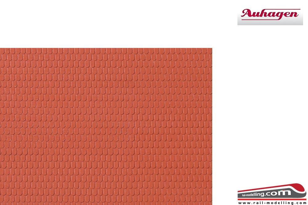 AUHAGEN 52416 - H0 1:87 - Lastra tetto a trama coda di castoro bavertails 200 x 100 mm