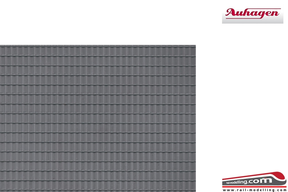 AUHAGEN 52426 - H0 1:87 - Lastra a trama tetto a tegole grigie 200 x 100 mm