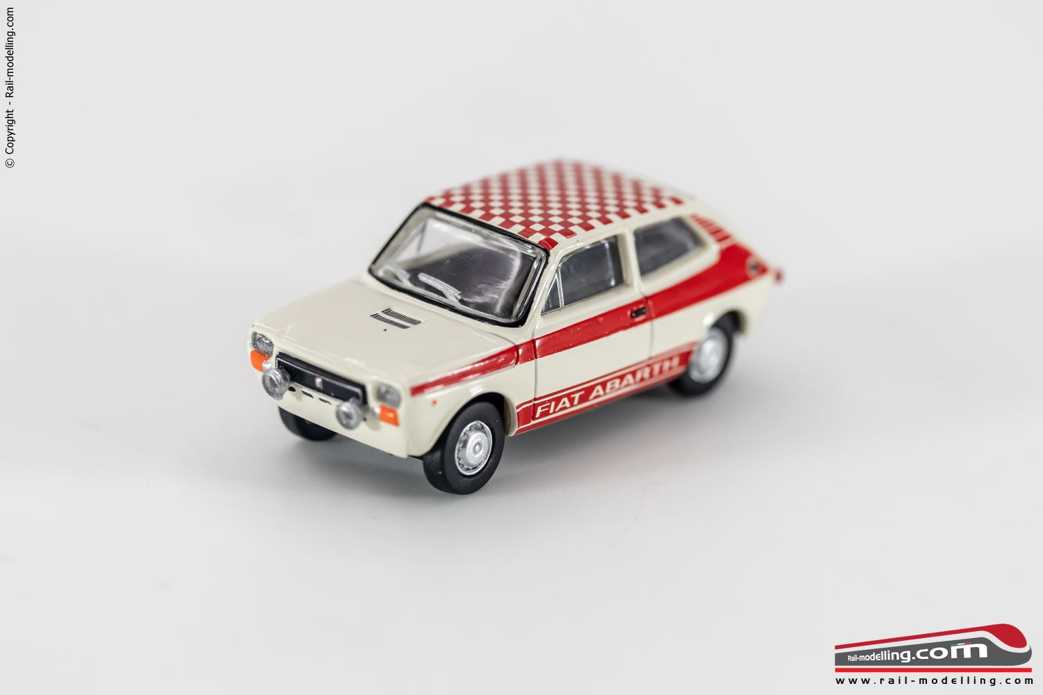 BREKINA 22510  - H0 187 - Auto modellino Fiat 127 ABARTH in livrea rossa e bianca