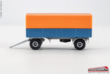 BREKINA 55331 - H0 187 - Rimorchio telonato a 2 assi colore telo arancio