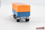BREKINA 55331 - H0 187 - Rimorchio telonato a 2 assi colore telo arancio