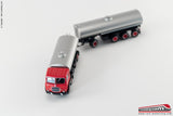 BREKINA 58450 - H0 187 - Camion autocisterna con rimorchio Fiat 690 Millepiedi cabina rossa