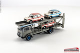 BREKINA 58478B - H0 187 - Camion Fiat 642 Bisarca Autotrasporti FIAT + 3 FIAT 127 Abarth
