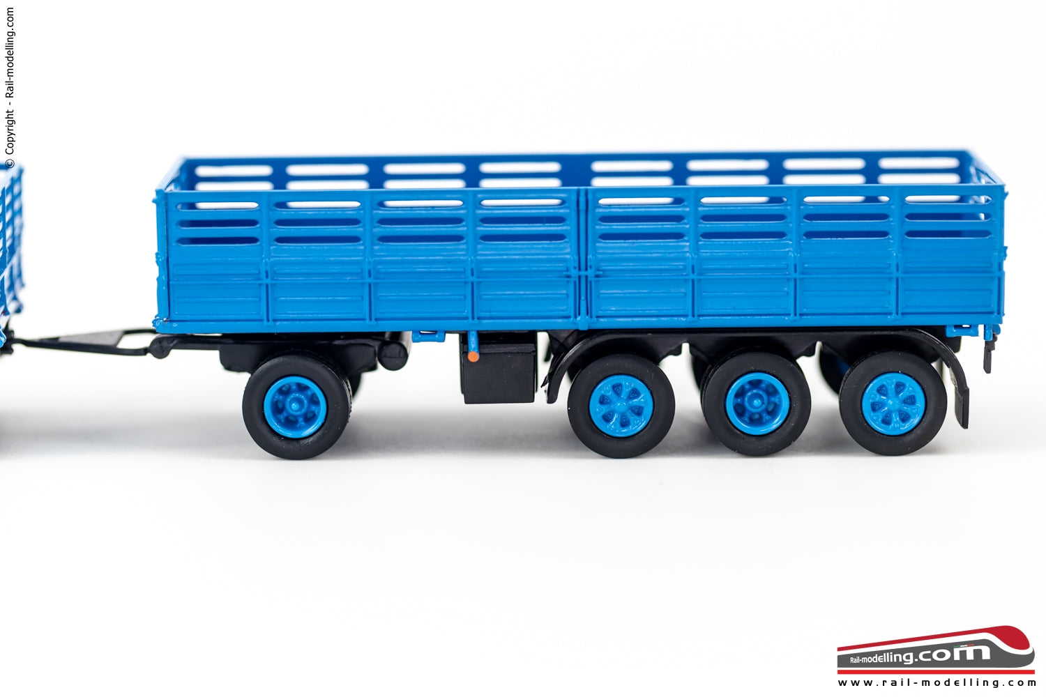 BREKINA 58531 - H0 187 - Camion con rimorchio Fiat 691 Millepiedi a cassone blu