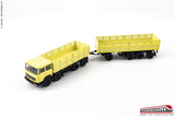 BREKINA 58532 - H0 187 - Camion con rimorchio Fiat 691 Millepiedi a cassone gialllo