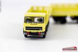 BREKINA 58532 - H0 187 - Camion con rimorchio Fiat 691 Millepiedi a cassone gialllo