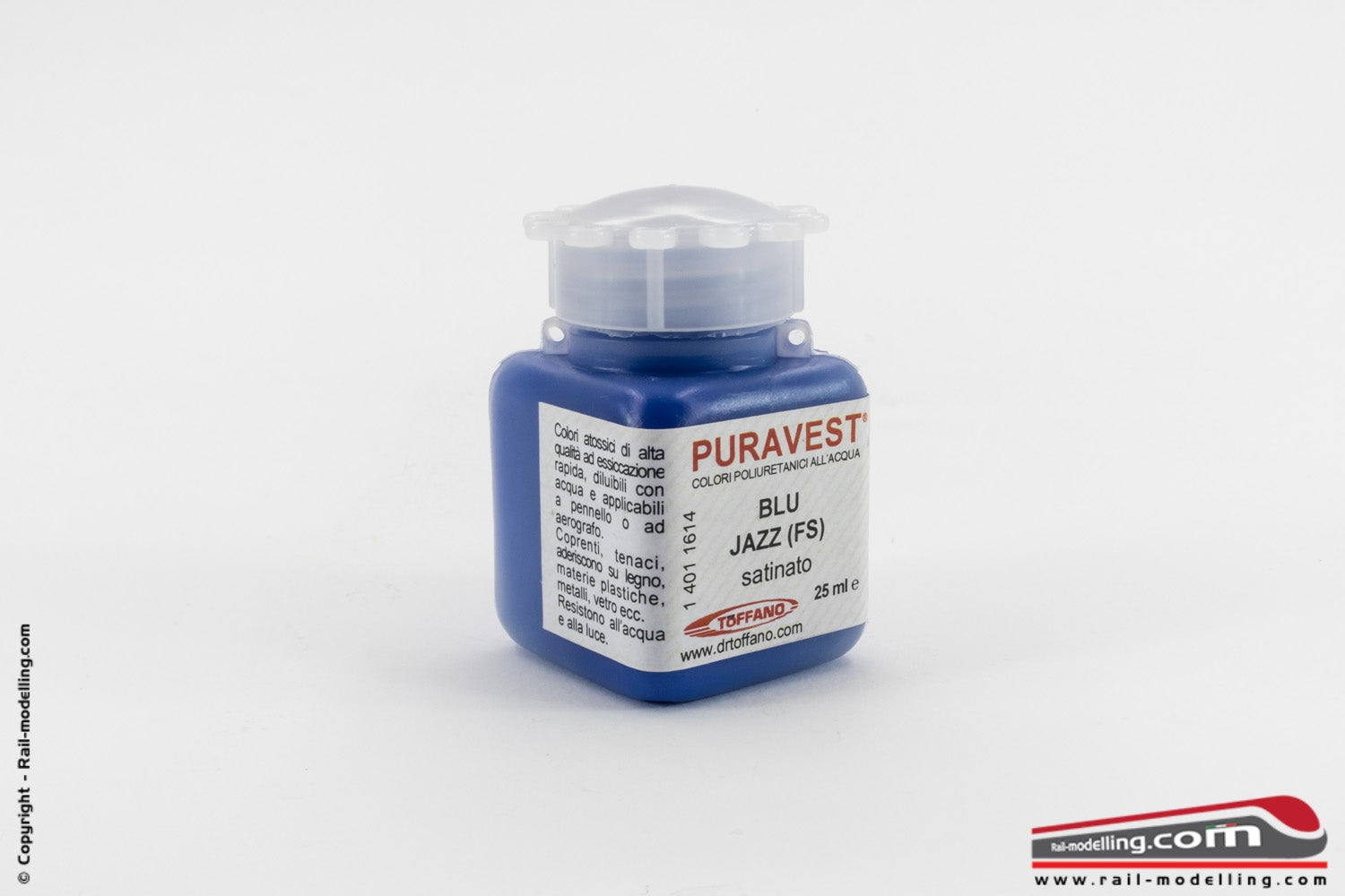 DR TOFFANO - PURAVEST 14041614 Colore poliacrilico all'acqua BLU JAZZ (FS) SATINATO  da 25ml