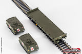 ELECTROTREN E5174 - H0 1:87 - Carro merci militare a pianale RENFE modello TOAs con 2 cingolati
