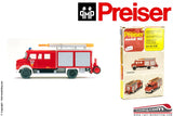 PREISER 1230 - H0 1:87 - Kit camion pompieri tedesco Merceds Benz LAF 1113 B/42 