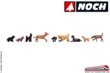 NOCH 15719 - H0 1:87 - Set figurini assortimento cani varie taglie