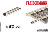FLEISCHMANN 6436 - H0 1:87 - Scarpette in metallo per binari, confezione 20 pezzi