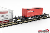 FLEISCHMANN 523403 - H0 1:87 - Carro merci DB a pianale Lgjs 598 con container RAILION