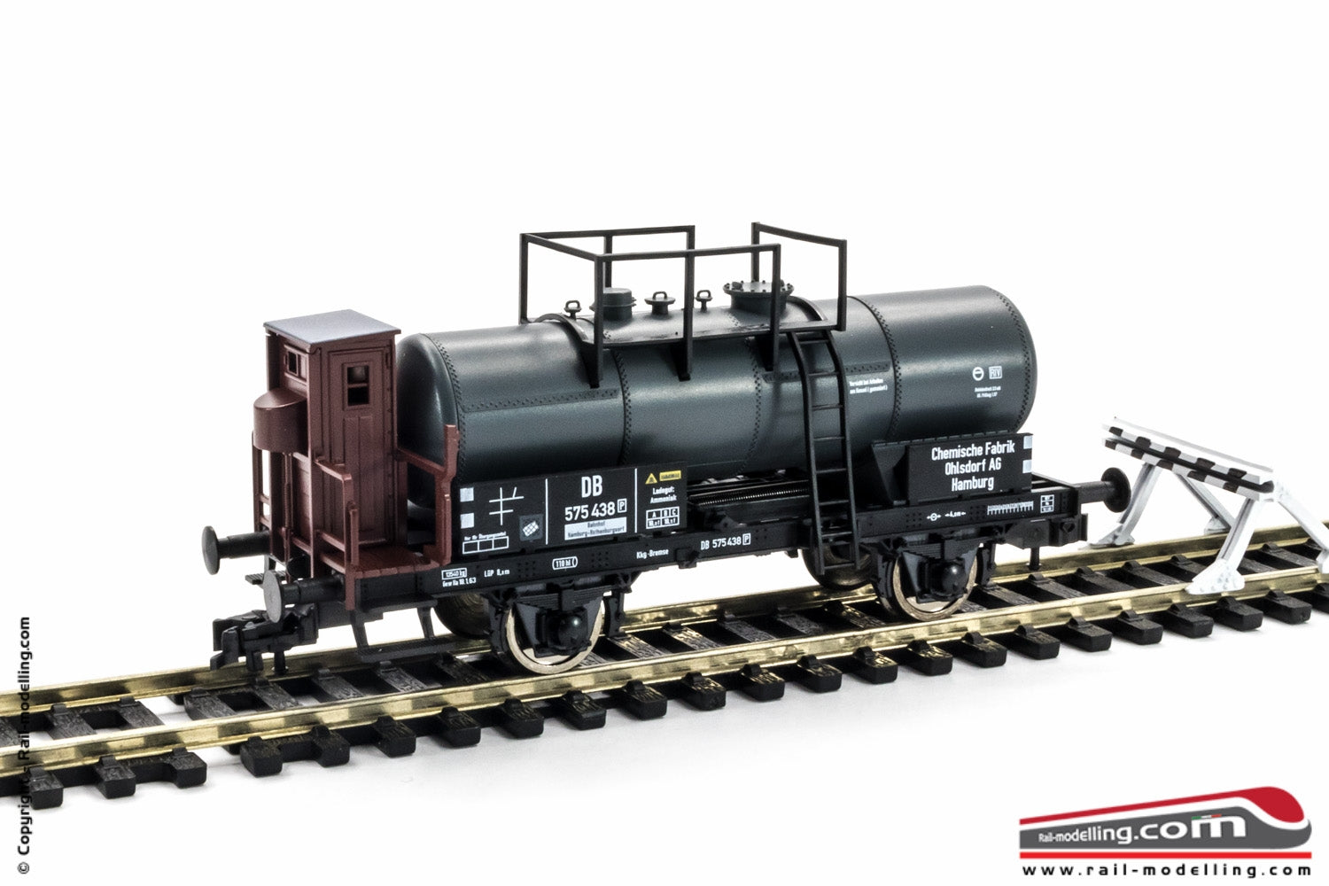 FLEISCHMANN 544204 - H0 1:87 - Carro merci con cisterna e garitta del frenatore DB Ep. III