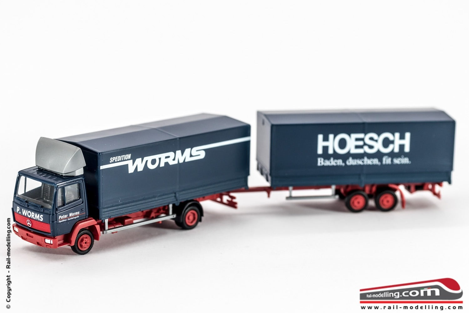 HERPA 144735 - H0 1:87 - Camion rimorchio Merceded Benz 814 Corriere Worms