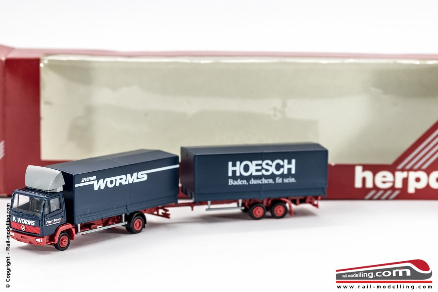 HERPA 144735 - H0 1:87 - Camion rimorchio Merceded Benz 814 Corriere Worms