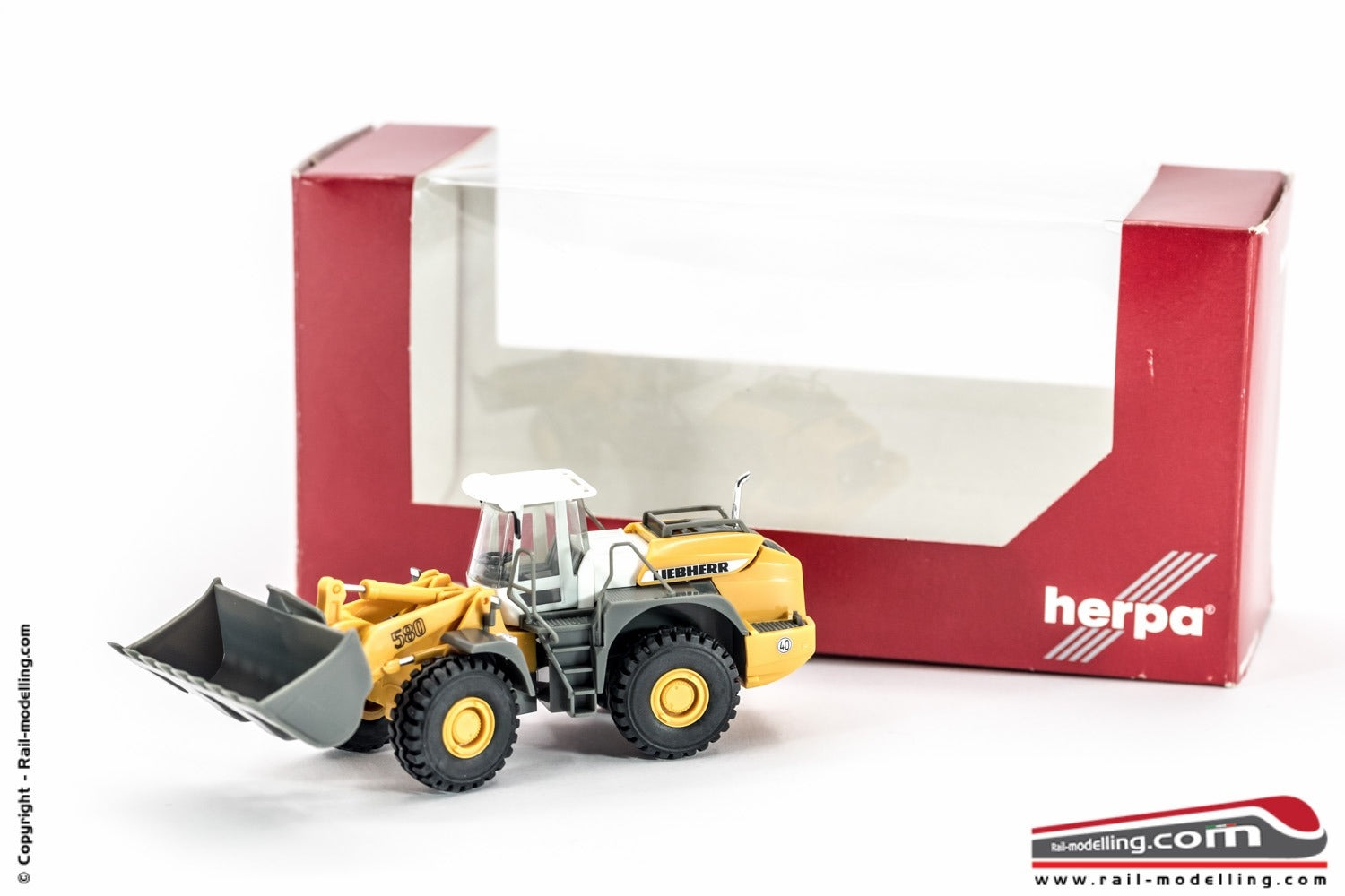 HERPA 148122 - H0 1:87 - Pala meccanica snodabile Liebherr L 580 gialla