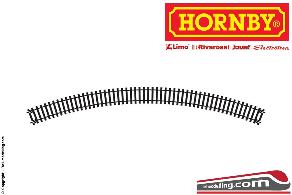 HORNBY LIMA R609 - H0 1:87 - Binario curva doppia 3° raggio (R3)  raggio 505 mm angolo 45°