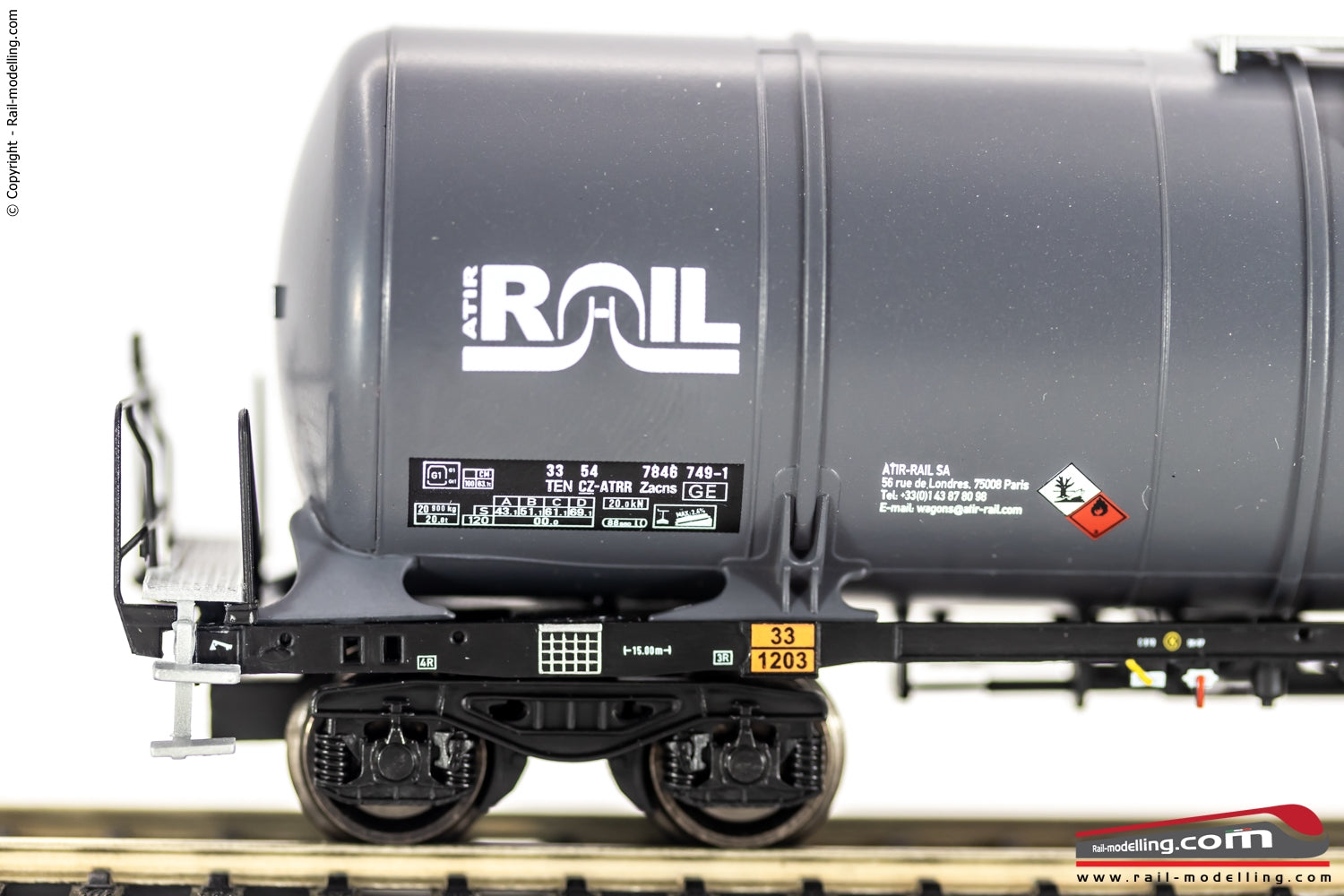 IGRA MODEL 96210008 - H0 187 - Carro cisterna Zacns 88 ATIR RAIL 37 54 7846 749-1 Ep. VI