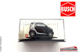 BUSCH 48900 - H0 1:87 - Automodello SMART  fourtwo nero grigio