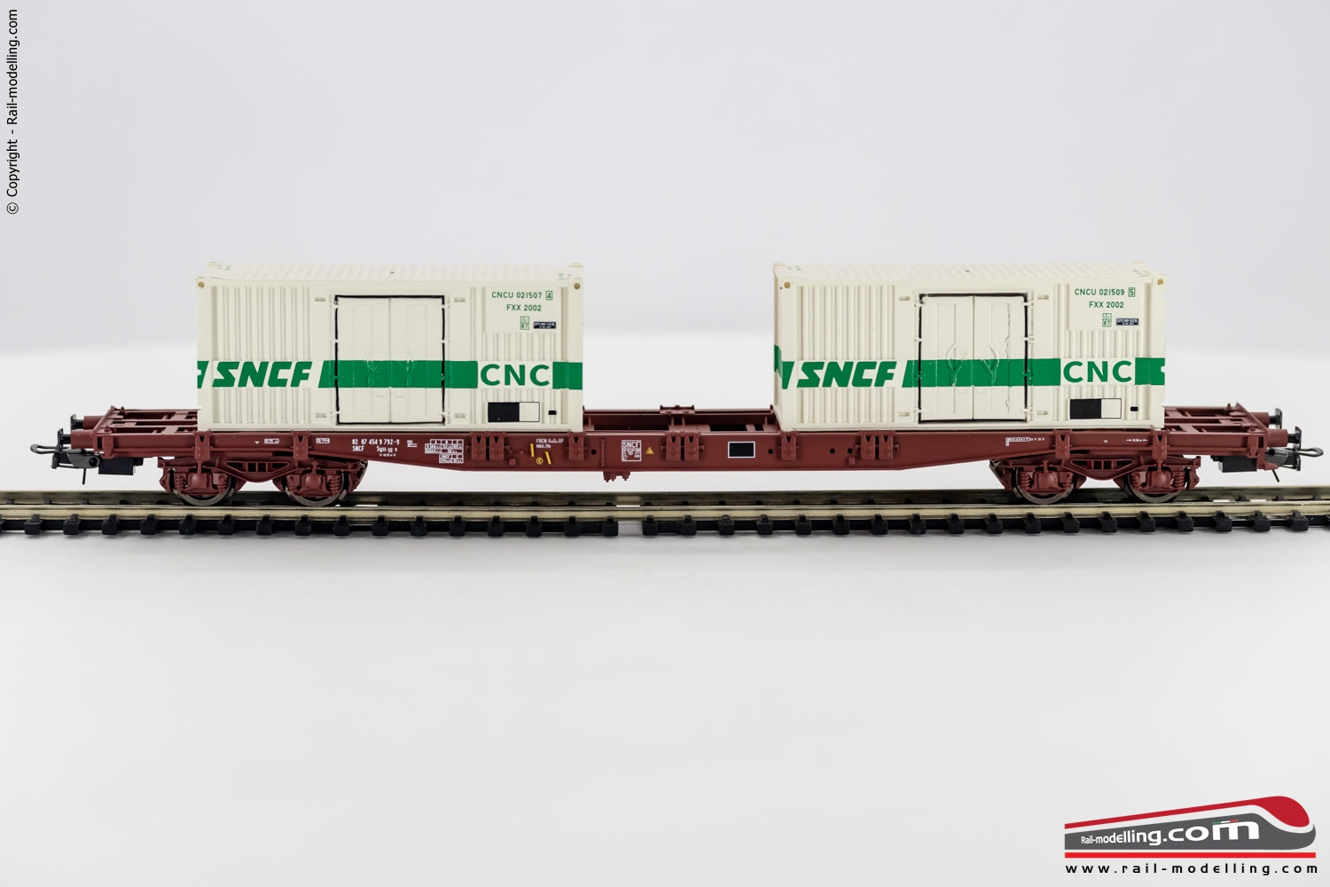 JOUEF HJ6195 - H0 187 - Carro container SNCF tipo Sgss CNC con container 20'' Ep. IV