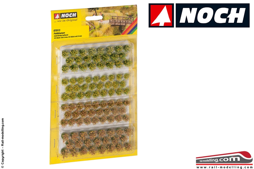NOCH 07013 - Ciuffi erba fiori di campo altezze da 6 a 9 mm 104pz
