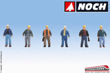 NOCH 15057 - H0 187 - Set personaggi muratori con elmetto
