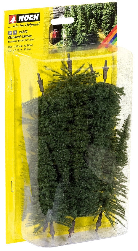 NOCH 24240 - SET Alberi di Abete 10 pz altezze da 10 a 14 cm